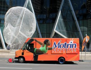 Full Wrap of the Motrin Van with the UnStoppable Woman 
